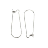 38mm Silver Kidney Hook Earring Findings | Jewellery Making Ear Wires | 10 Pairs