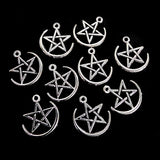 10 PIECES PACK STAR CHARMS' SILVER OXIDIZED' 18 MM APPROX SIZE