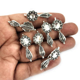 35mm Long, Kolhapuri Metal Beads Sold Per Pack of 10 Pcs Pack