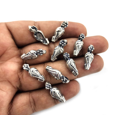Kolhapuri Metal beads for making necklace , Sold Per Pack of 10/Pcs