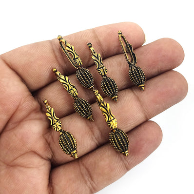 Kolhapuri Metal beads for making necklace , Sold Per Pack of 10/Pcs