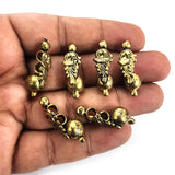 10 PIECES PACK' GOLD OXIDIZED' 27 MM APPROX SIZE' KOLHAPURI BEADS CHARMS