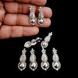 10 PIECES PACK' SILVER OXIDIZED' 28x7 MM APPROX SIZE' KOLHAPURI BEADS CHARMS