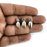10 PIECES PACK' SILVER OXIDIZED' 17 MM APPROX SIZE' KOLHAPURI BEADS CHARMS