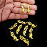 10 PIECES PACK' GOLD OXIDIZED' 28x9 MM APPROX SIZE' KOLHAPURI BEADS CHARMS