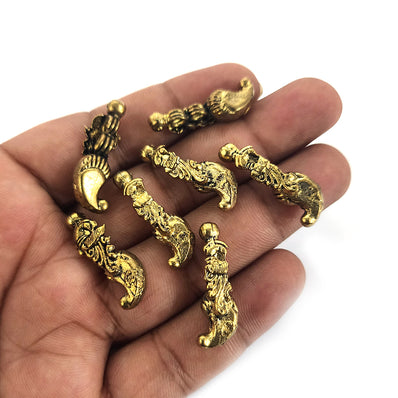 Kolhapuri Metal beads for making necklace , Sold Per Pack of 10/Pcs