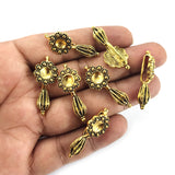32mm Long, Kolhapuri Metal Beads Sold Per Pack of 10 Pcs Pack