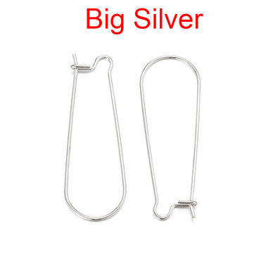 20 Pair Pack'  (40 Pieces) Big Size Kidney Back Ear Wire