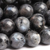 8mm Round Gemstone Beads, Larvikite Beads Per Line Approx 47 Beads