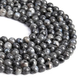 8mm Round Gemstone Beads, Larvikite Beads Per Line Approx 47 Beads