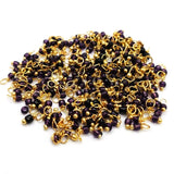 Purple, 500 Pcs Lorial Charms with Gold Loop | 11/0 Seed Bead Dangles for Necklace, Earrings, Bracelets & DIY Jewelry Making
