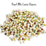 15 GRAMS PACK' SIZE APPROX 3-6 MM' MIX PACK OF GOLD POLISHED PEARL LARIA CHARMS