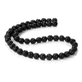 6 MM SIZE' LAVA BEADS' 62-63 BEADS APPROX SOLD BY PER LINE PACK