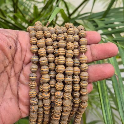 Lava Beads 8mm  corrugated trail new designs authentic Lava beads golden tone, approx 50~51 beads in a string