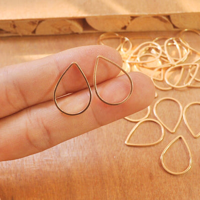 30 PIECES PACK' TARNISH RESISTANT' GOLD POLISHED' 14X21 MM APPROX SIZE