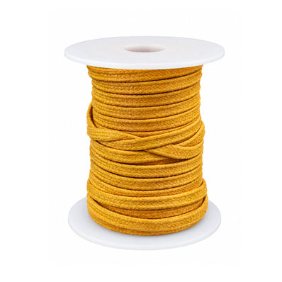 3mm Flat Cotton Cord – 10 Meter Pack (Tan Yellow)