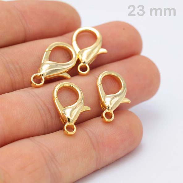22K Gold Plated 925 Sterlng Slver Lobster Clasp, Trgger Clasp 22K Gold Plated 925 Sterlng Slver Lobster Clasp, Trgger Clasp