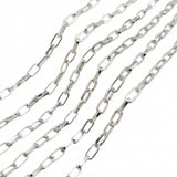 5x9 mm Silver Polished Cut Iron Alloy Chain – Approx. 1 Meter for Jewelry Making
