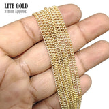 2.5mm Lite Gold Iron Alloy Chain – 2 Pieces Pack (80–85 cm Each) | DIY Jewelry Making Chain