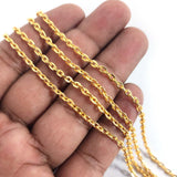 GOLD POLISHED CHAINS' SIZE APPROX ' 3-3.5 MM CHAIN LENGTH APPROX 60-65 CM SOLD BY 2 PIECES CUTTING PACK