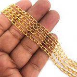 GOLD POLISHED CHAINS' SIZE APPROX ' 5-5.5 MM CHAIN LENGTH APPROX 65-70 CM SOLD BY 2 PIECES CUTTING PACK