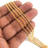 GOLD POLISHED CHAINS' SIZE APPROX ' 2-3 MM CHAIN LENGTH APPROX 65-70 CM SOLD BY 2 PIECES CUTTING PACK