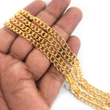 GOLD POLISHED CHAINS' SIZE APPROX '5-5.5 MM CHAIN LENGTH APPROX 90-95 CM SOLD BY 1 PIECE CUTTING PACK