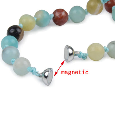 4 PIECES PACK' 8 MM ROUND MAGNETIC CLASP USED IN DIY JEWELLERY MAKING