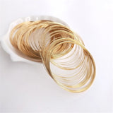 50 ROW/COILS 1.5" SIZE MEMORY WIRE, COIL GOLD PLATED FOR MAKING BRACELETS