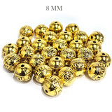10 PIECES PACK' 8 MM ROUND SOLID DESIGNER GOLD OXIDIZED BEADS