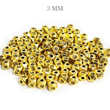 50 PIECES PACK' 3 MM SIZE APPROX' DOKRA STYLE' GOLD OXIDIZED BEADS