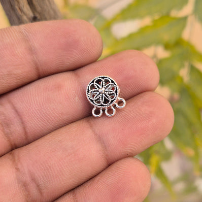 10 PIECES PACK' 12x7 MM APPROX SIZE SILVER OXIDIZED POLISHED MINIMILISTIC DESIGNER BEADS