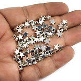 50 PIECES PACK' 5 MM SIZE APPROX' MINI STAR SILVER OXIDIZED BEADS