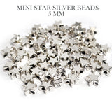 50 PIECES PACK' 5 MM SIZE APPROX' MINI STAR SILVER OXIDIZED BEADS