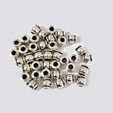 25 Pcs Barrel Shape Zinc alloy german silver metal beads in size about 7x5mm
