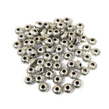 50 Pcs Spacer Disc Shape Zinc alloy Germán silver metal beads in size about 6mm