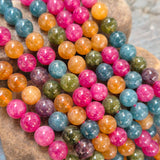 JADE TOURMALINE QUARTZ' 1 STRING/LINE PACK OF 8 MM 46-47 BEADS APPROX