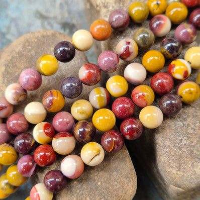 MOOKAITE' 1 STRING/LINE PACK OF 8 MM 46-47 BEADS APPROX