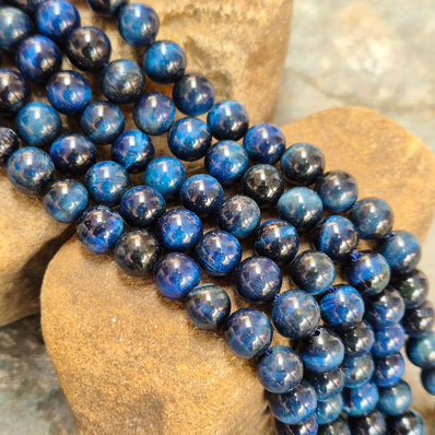 1 STRING/LINE PACK OF 8 MM TIGER EYE 46-47 BEADS APPROX