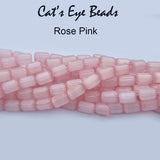 Cats Eye Monalisa Beads Tube Shape in size about 6x4mm, Sold Per line about 62 beads