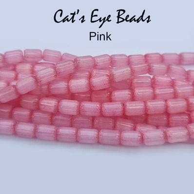 Cats Eye Monalisa Beads Tube Shape in size about 6x4mm, Sold Per line about 62 beads