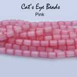 Cats Eye Monalisa Beads Tube Shape in size about 6x4mm, Sold Per line about 62 beads