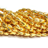 100 Pcs. Pkg. 22k Gold Plated Beads Long lasting plating, Diamond Cut in size about 6x4mm