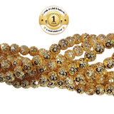 100 Pcs. Pkg. 22k Gold Plated Beads Long lasting plating, Diamond Cut  in size about 5mm, round shpae