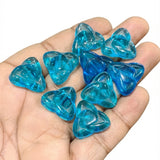 18mm Aqua Blue Glass Beads – 6 Pieces Pack | Old Stock