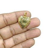 22mm Gold Openable Heart Lock Pendant for Jewelry Making – Pack of 2 Pieces