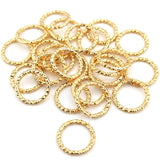 15mm Gold Open Mouth Hard Jump Rings for Jewelry Making – Pack of 20 Pieces