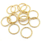 20mm Gold Open Mouth Hard Jump Rings for Jewelry Making – Pack of 20 Pieces