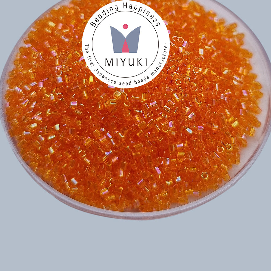 Japanese Miyuki seed beads Tube Delica Sold Per Pack of 10 grams, Orange color