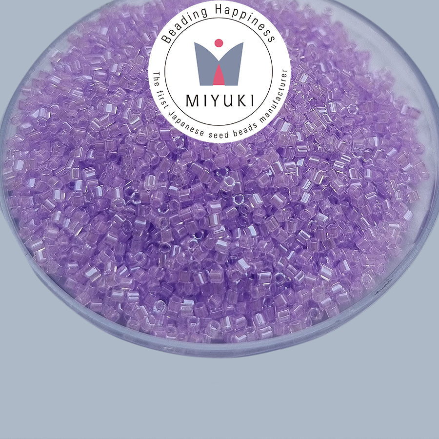 Japanese Miyuki seed beads Tube Delica Sold Per Pack of 10 grams, Lavender Color